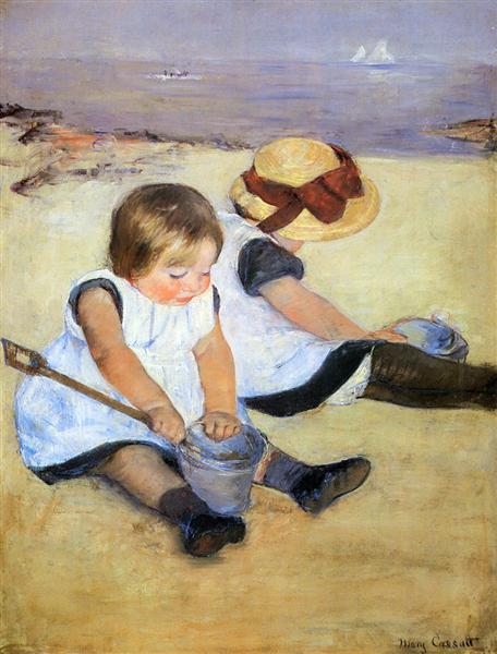Children on the Beach (1884) by Mary Cassatt