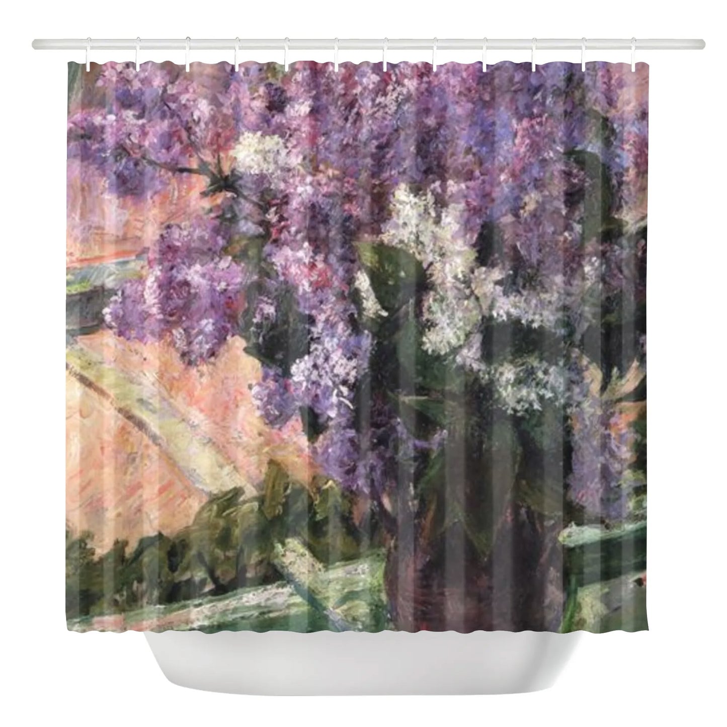 Lilacs in a Window by Mary Cassatt Shower Curtain