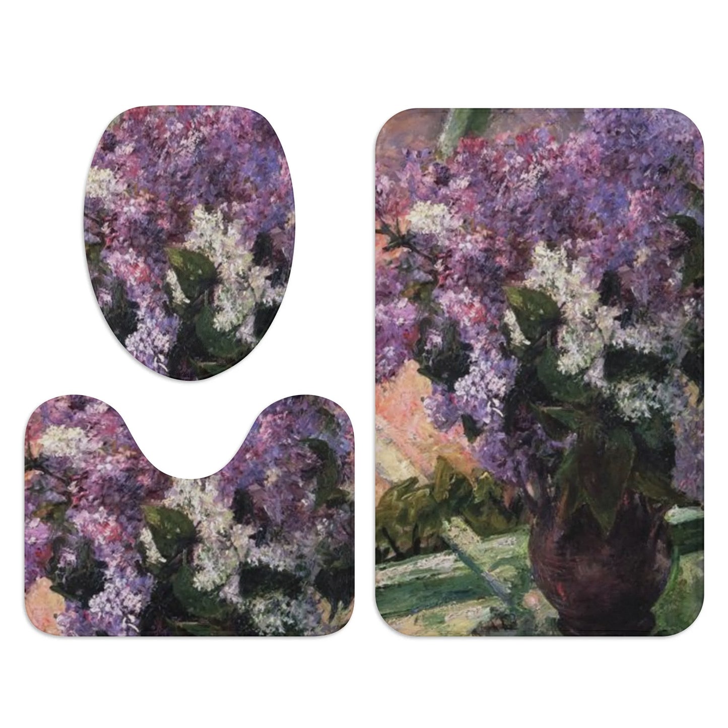 Lilacs in the Window Bathroom Toilet Set