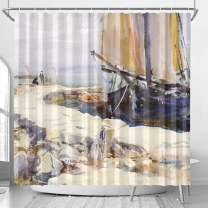 Above Lake Garda at San Vigilio by John Singer Sargent Shower Curtain