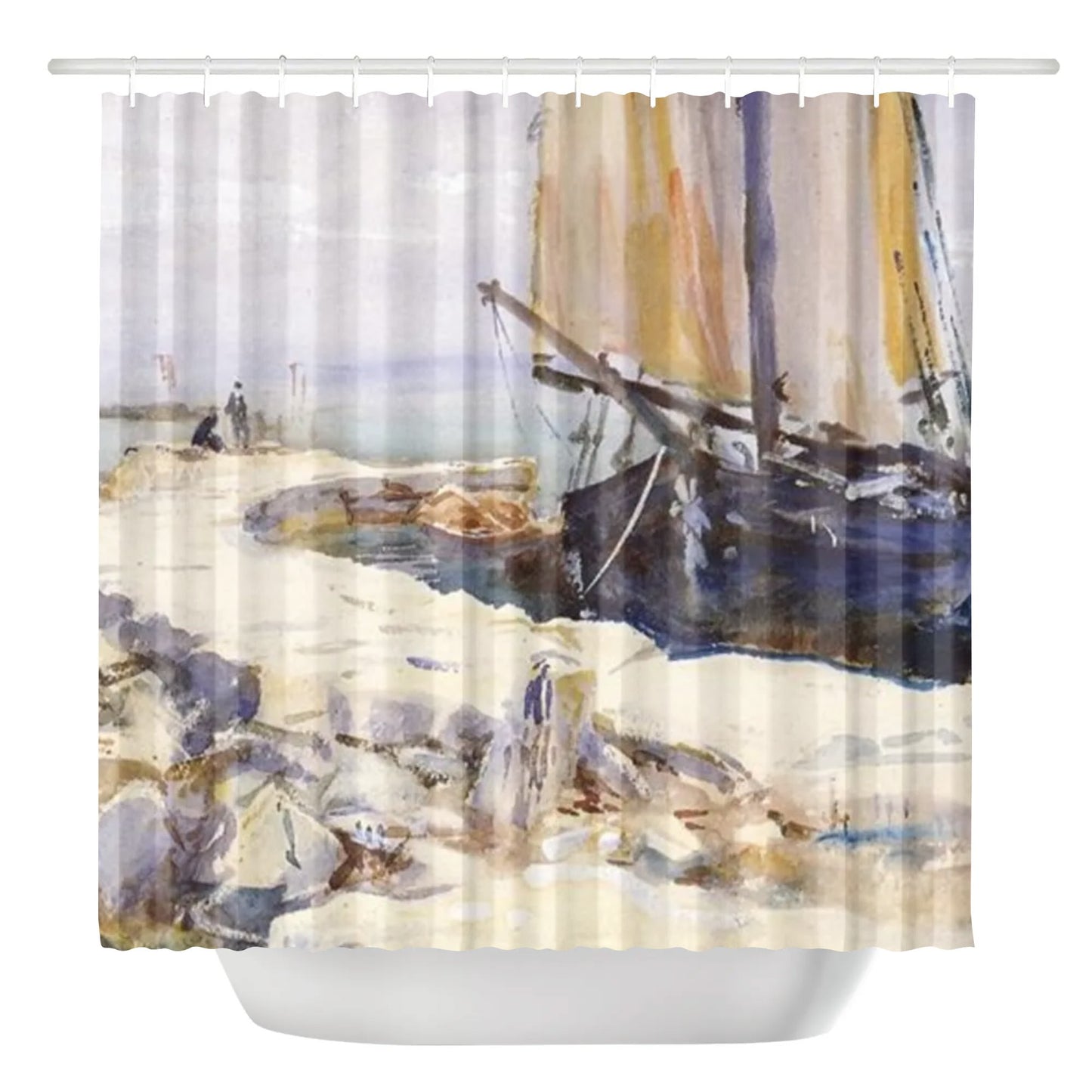 Above Lake Garda at San Vigilio by John Singer Sargent Shower Curtain