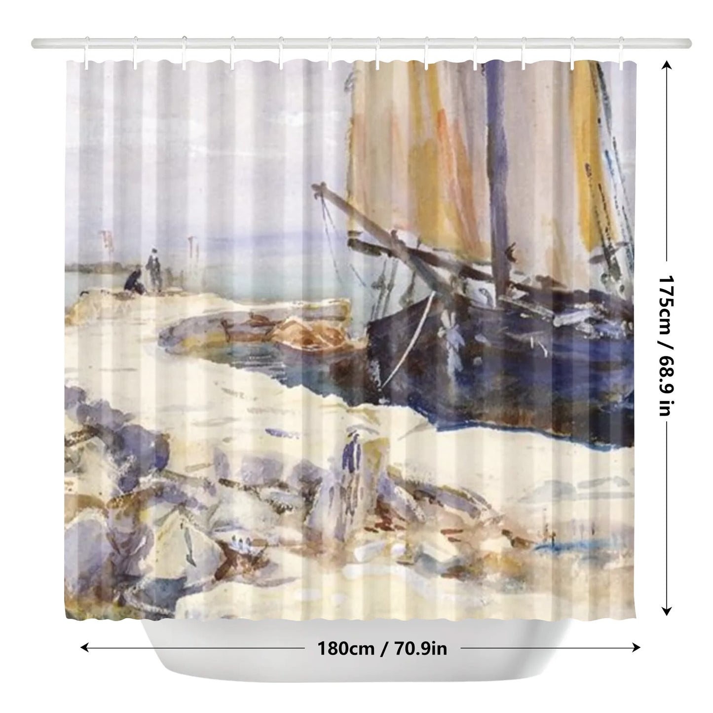 Above Lake Garda at San Vigilio by John Singer Sargent Shower Curtain