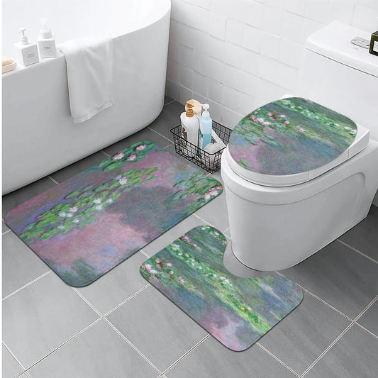 Water Lilies by Claude Monet Bathroom Toilet Set