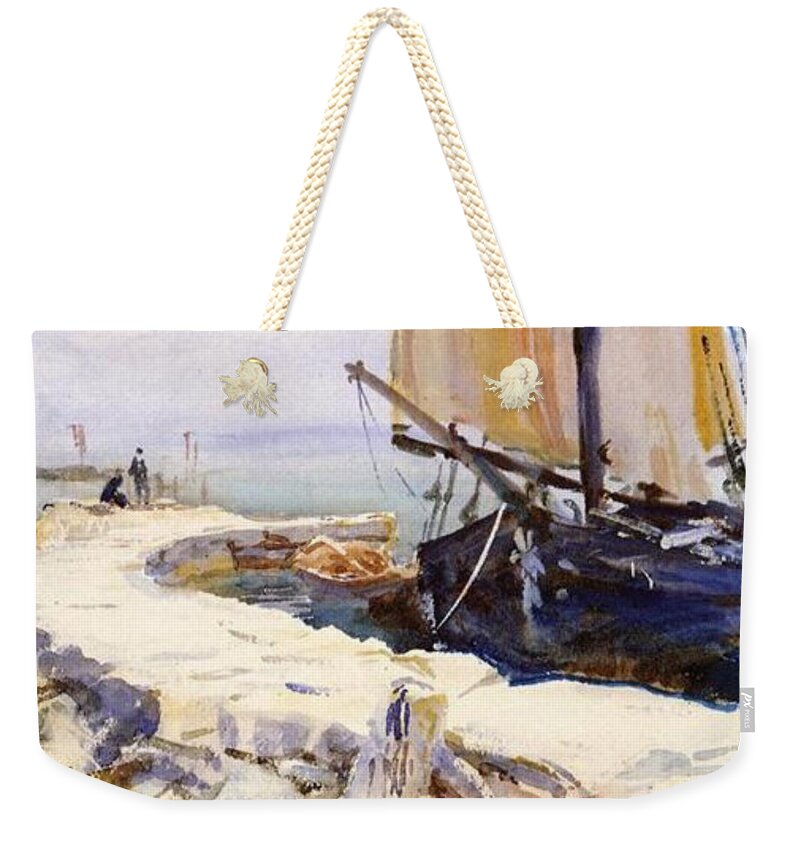 Above Lake Garda at San Vigilio by John Singer Sargent- Weekender Tote Bag