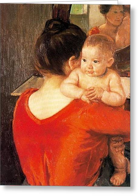 Mother and Child by Mary Cassatt - Greeting Card