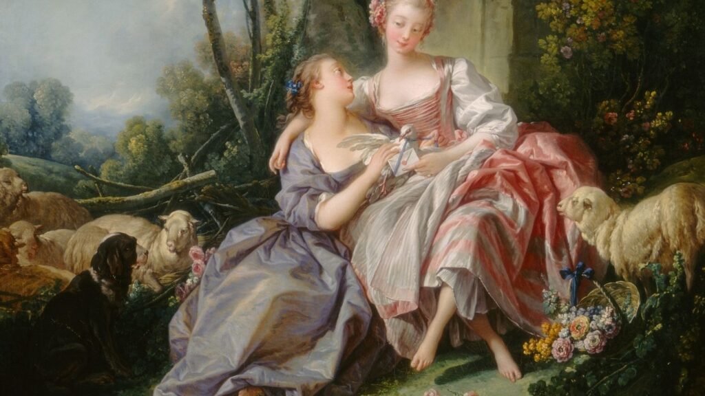 Women in the Rococo style