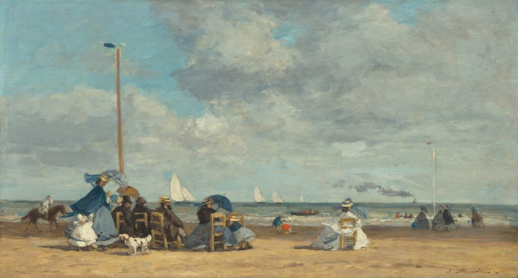 Eugène Boudin, Beach at Trouville, 1864/65