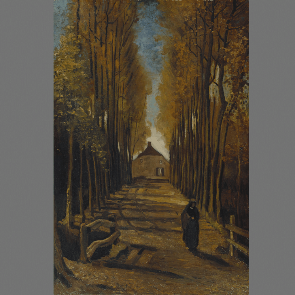 Vincent van Gogh, Avenue of Poplars in Autumn, 1884