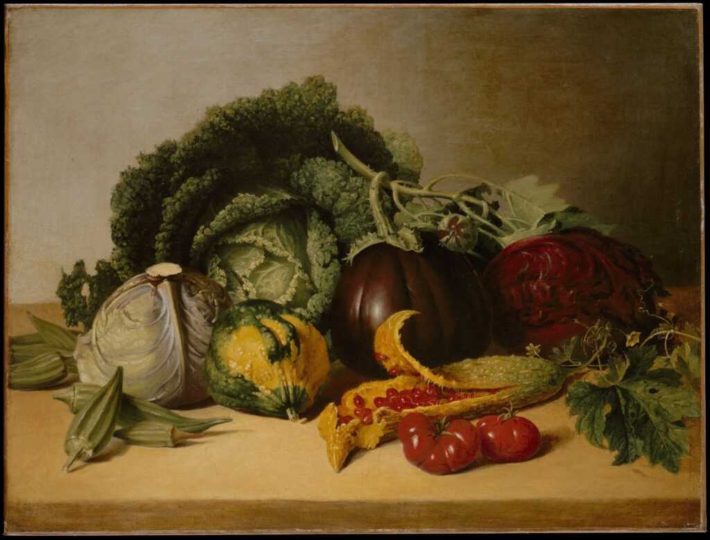 James Peale, Still Life: Balsam Apple and Vegetables, c.