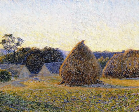 Haystacks painted by Lilla Cabot Perry