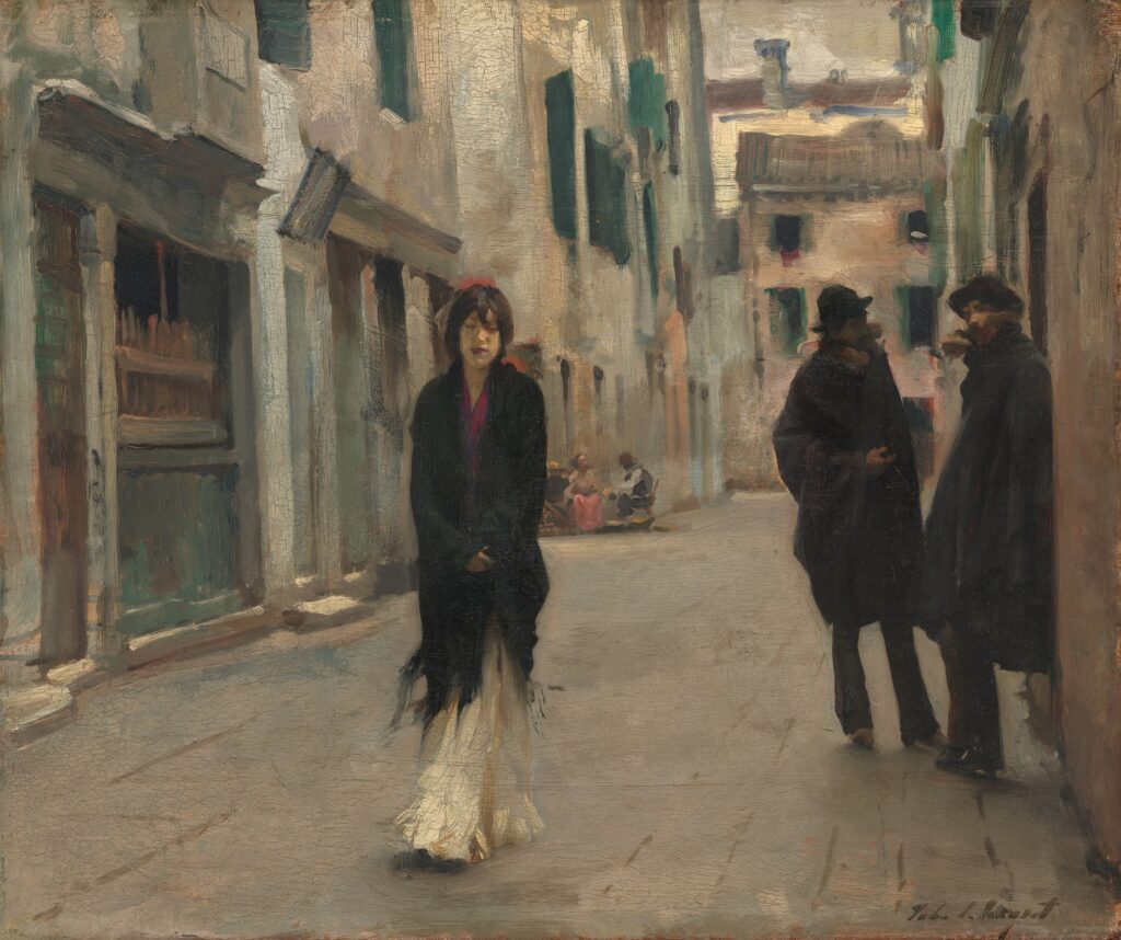 Street in Venice by John Singer Sargent c. 1882 courtesy National Gallery of Art, D.C.
