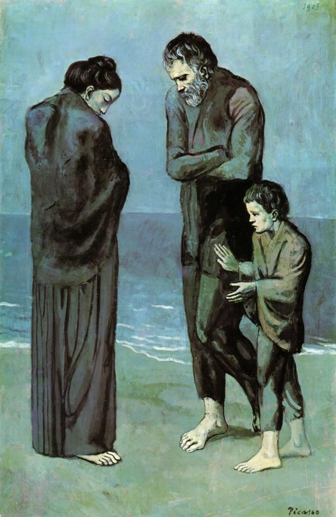The Tragedy by Pablo Picasso c. 1903 Blue Period