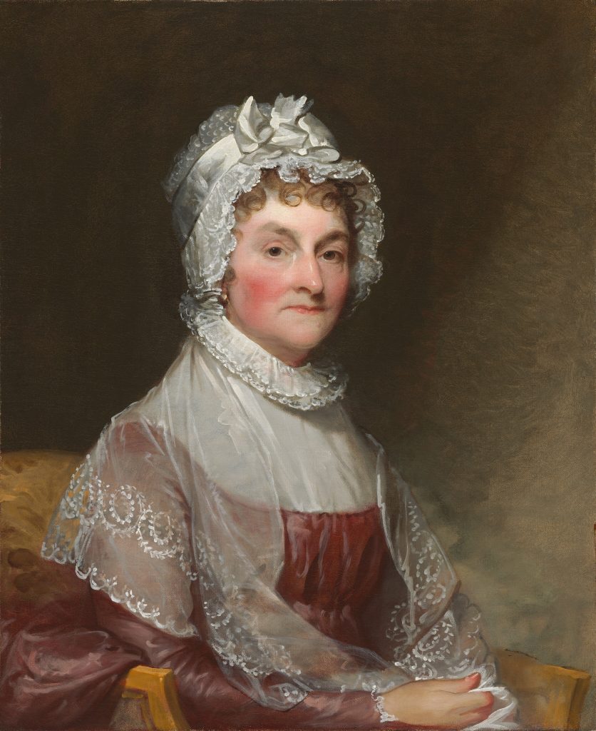A portrait of Abigail Adams in formal clothing.